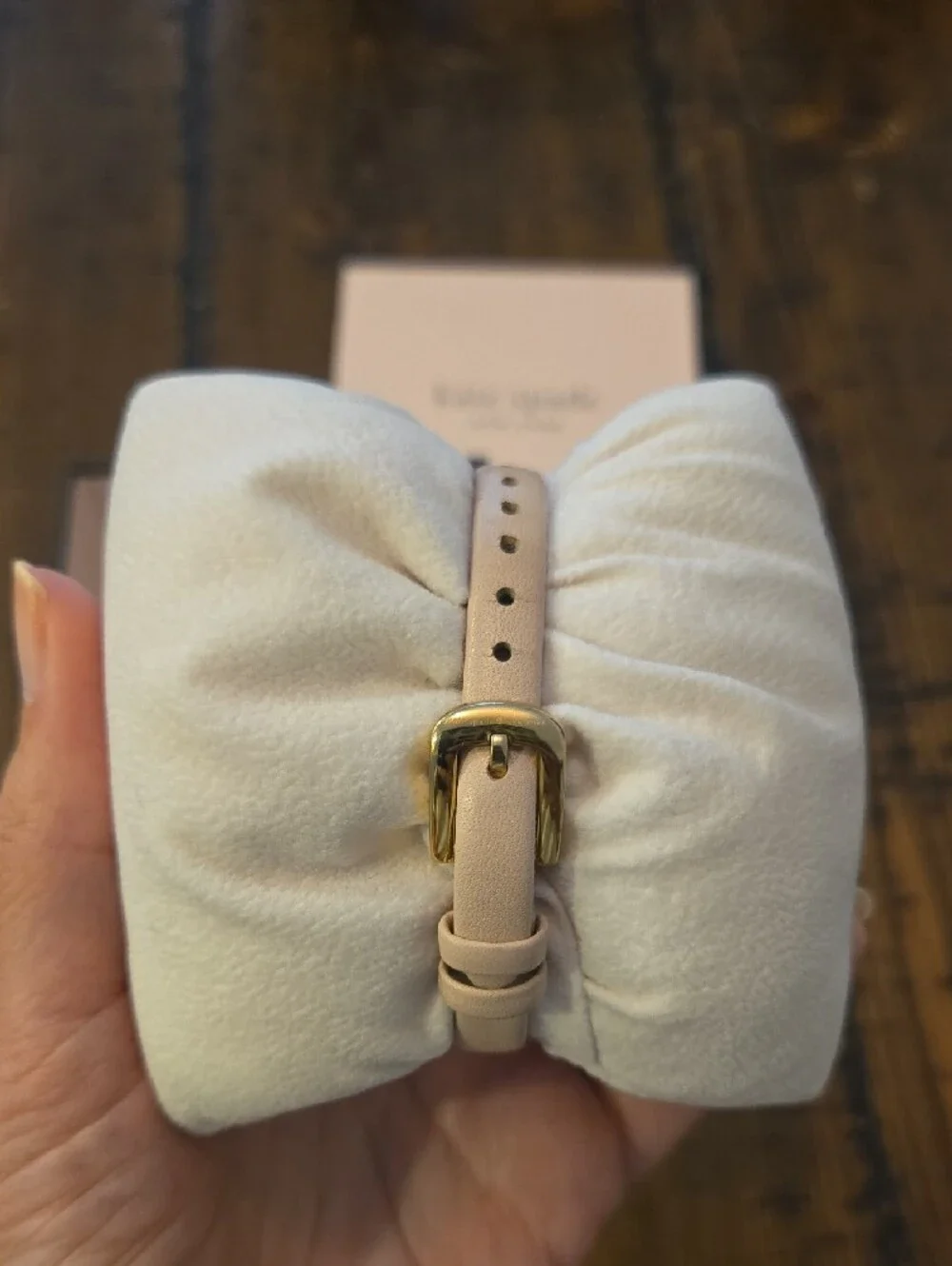 kate spade Pink Leather Strap Watch with Gold-Tone Case